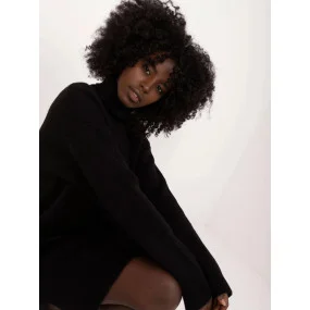 Černé látkové šaty s rolákem (0547) Černé látkové šaty s rolákem (0547)