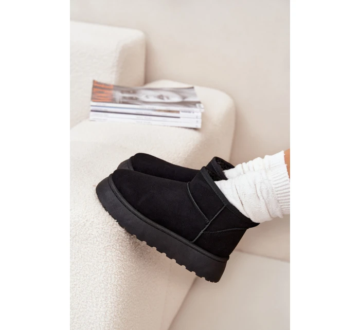 Dámské Sněhule Na Platformě Zateplené Kožíškem Černé model 21705246 - Boto Dámské Sněhule Na Platformě Zateplené Kožíškem Černé model 21705246 - Boto