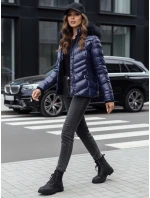 Dámská zimní bunda s kapucí CRUNKIES navy blue FashionStreet TY4491