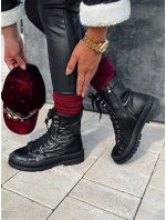 Dámské vázané kozačky CITYSTRY s hrubou podrážkou černé FashionStreet ZY0539