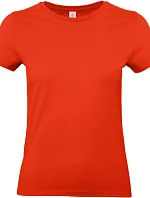 B&C #E190 /women Dámské tričko z těžké bavlny 01.004T fire red