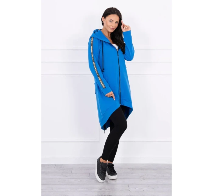 Mikina se zipem na zádech z džínoviny