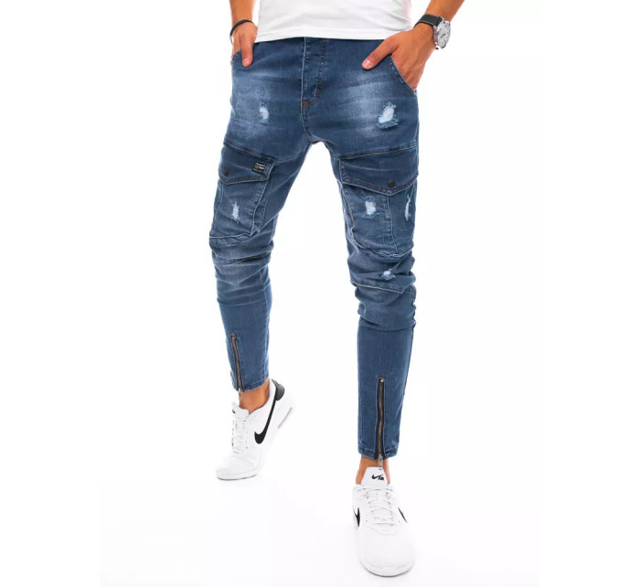 Pánské nákladní džíny modré Dstreet UX3293
