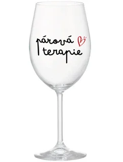 PÁROVÁ TERAPIE - čirá sklenice na víno 350 ml