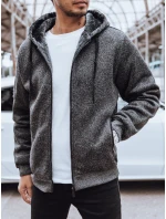 Pánská rozepínací zateplená mikina tmavě šedá Dstreet BX5598