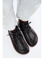 Dámské kožené polobotky barefoot s izolací Zazoo 3077 černé Dámské kožené polobotky barefoot s izolací Zazoo 3077 černé