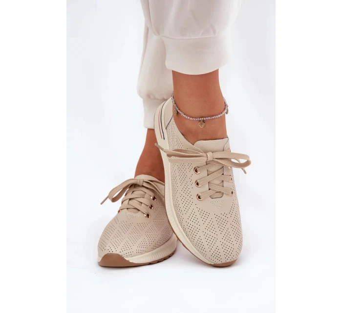 Dámské kožené lehké polobotky Artiker – béžové