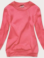 Růžová dámská tepláková mikina se stahovacími lemy (W01-58)