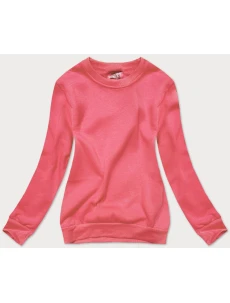 Růžová dámská tepláková mikina se stahovacími lemy (W01-58)