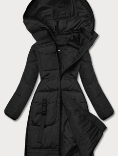 Černá vypasovaná dámská zimní bunda (H-1071-01)