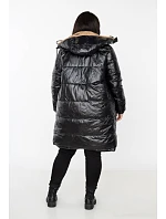 Černobéžová hrubší oboustranná dámská zimní bunda model 21247459 - MELYA MELODY Černobéžová hrubší oboustranná dámská zimní bunda model 21247459 - MELYA MELODY