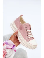 Dámské tenisky na masivní podrážce Big Star model 21653730 Růžové - Big Star Shoes Dámské tenisky na masivní podrážce Big Star model 21653730 Růžové - Big Star Shoes