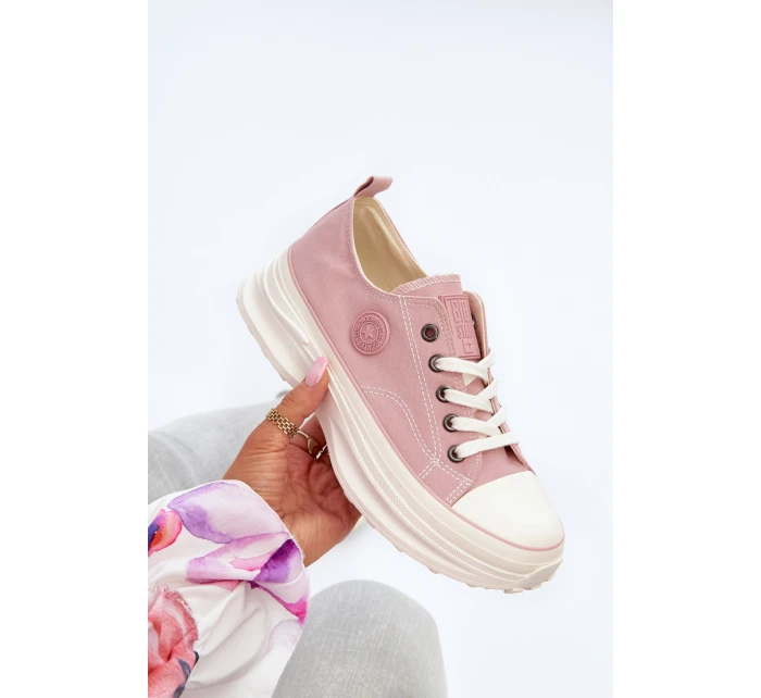 Dámské tenisky na masivní podrážce Big Star model 21653730 Růžové - Big Star Shoes Dámské tenisky na masivní podrážce Big Star model 21653730 Růžové - Big Star Shoes