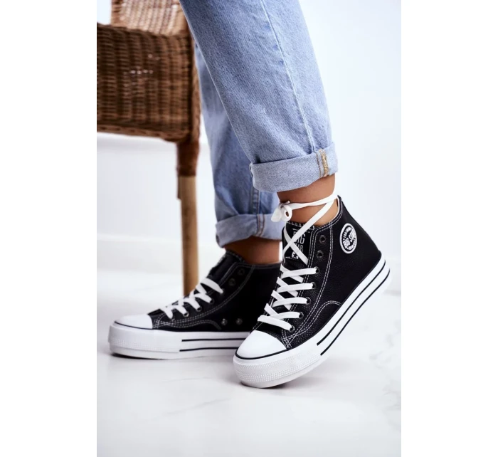 Dámské vysoké tenisky Big Star - černé