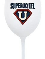 SUPERUČITEL (ZNAK) - bílá sklenice na víno 350 ml