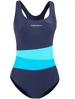 Dámské jednodílné plavky Lola Model 02 Tmavě modrá s modrou - Crowell