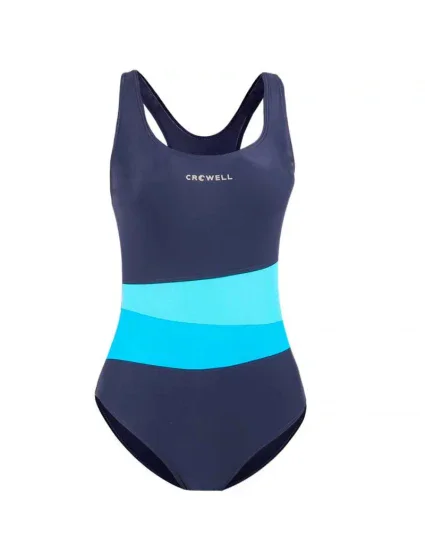 Dámské jednodílné plavky Lola Model 02 Tmavě modrá s modrou - Crowell