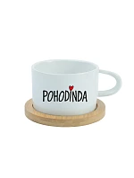 Hrnek POHODINDA - bílý hrníček makronka 200 ml