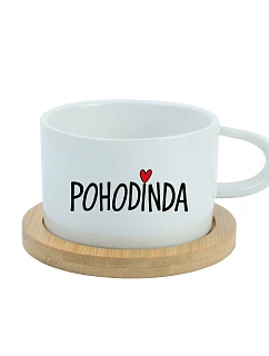 Hrnek POHODINDA - bílý hrníček makronka 200 ml