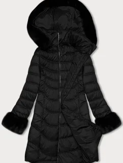 Černá dámská prošívaná bunda model 21247361 - J.STYLE