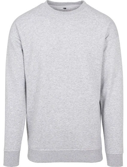 Build your Brand BY 075 Mikina z těžké bavlny 56.0075 heather grey Build your Brand BY 075 Mikina z těžké bavlny 56.0075 heather grey