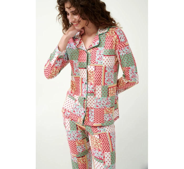 Pyžamo s knoflíky a potiskem model 20516195 - Vamp Pyžamo s knoflíky a potiskem model 20516195 - Vamp