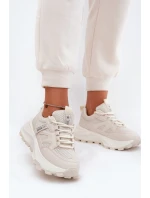 Sportovní boty sneakers dámské na silné podrážce béžové Prononice Sportovní boty sneakers dámské na silné podrážce béžové Prononice