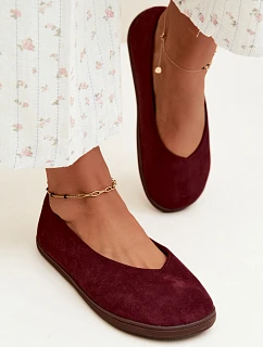 Dámské baleríny barefoot bordové Hollin
