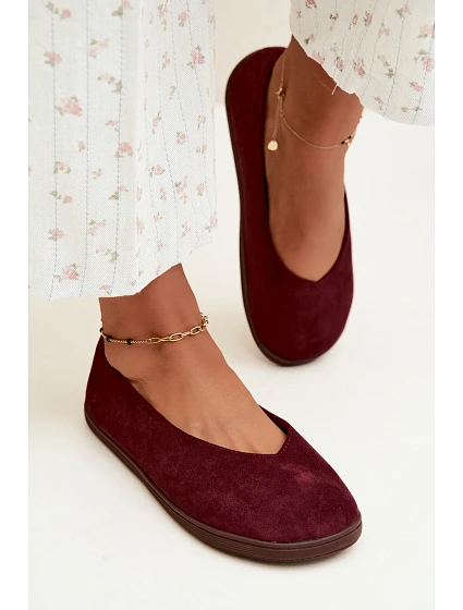 Dámské baleríny barefoot bordové Hollin Dámské baleríny barefoot bordové Hollin
