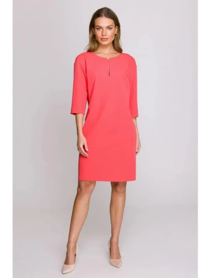 Dámské šaty model 21399713 Korálová - Stylove