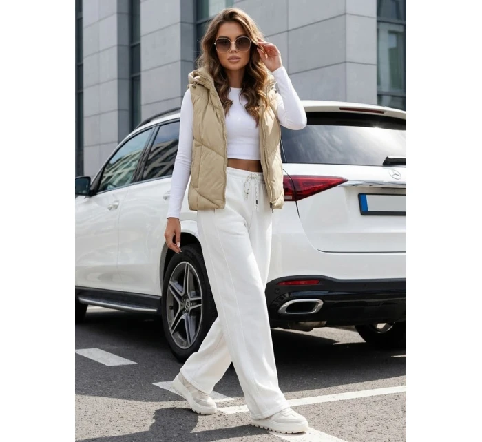 Dámská prošívaná vesta LIKEHUGS béžová FashionStreet TY4979