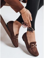Dámské semišové hnědé mokasíny FashionStreet ZY1177