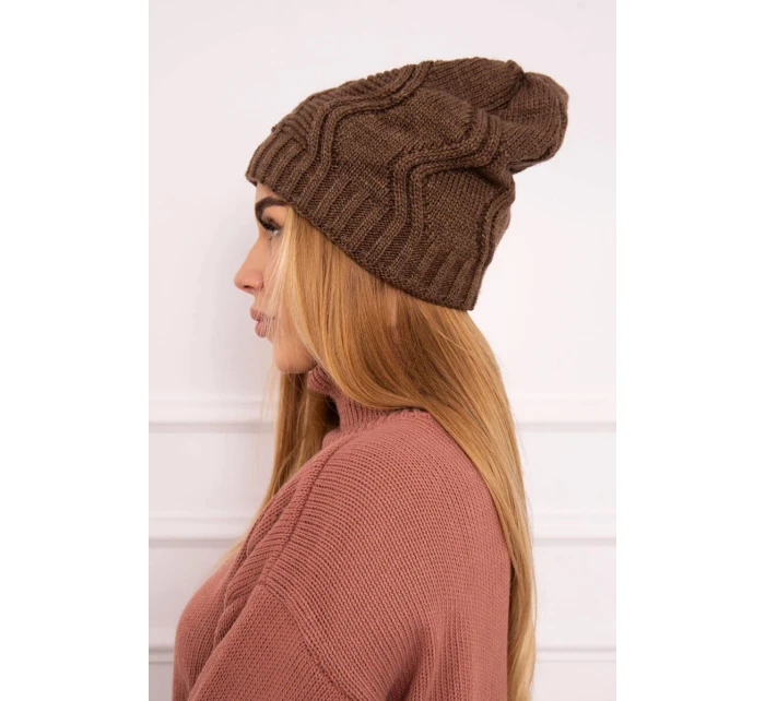 Fleecová čepice Sylwia K244 mocca Fleecová čepice Sylwia K244 mocca