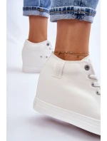 Vysoké tenisky na klínu Big Star Bílé model 21608832 - Big Star Shoes Vysoké tenisky na klínu Big Star Bílé model 21608832 - Big Star Shoes