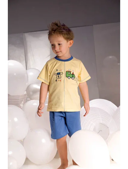 Chlapecké pyžamo Samuel 2973 žlutá a modrá - Piccolo Meva