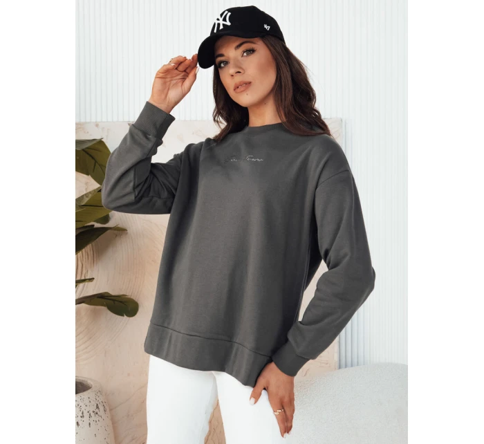 Dámská mikina v grafitové barvě model 21975379 - Dstreet