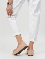 Dámské semišové růžové mokasíny model 21996161 - Dstreet