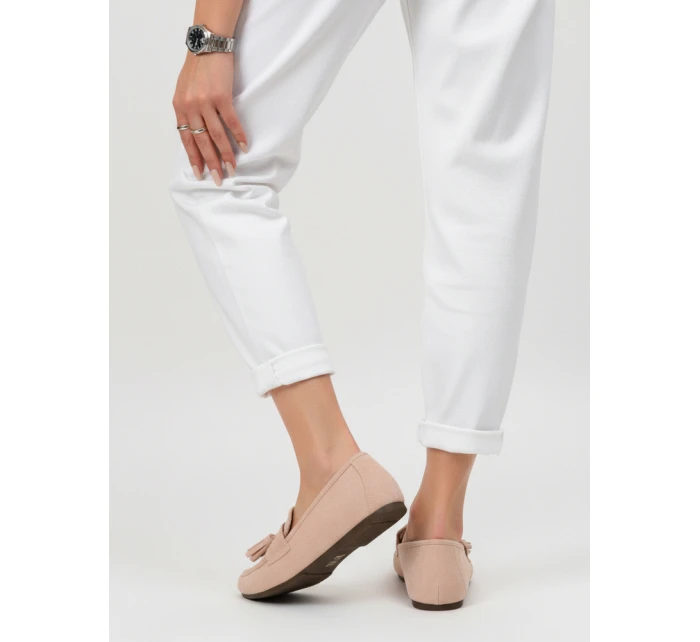 Dámské semišové růžové mokasíny model 21996161 - Dstreet