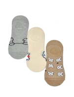 Dámské ponožky baleríny WiK Motýl wz.029 Medvídci, Mix A'3 Dámské ponožky baleríny WiK Motýl wz.029 Medvídci, Mix A'3