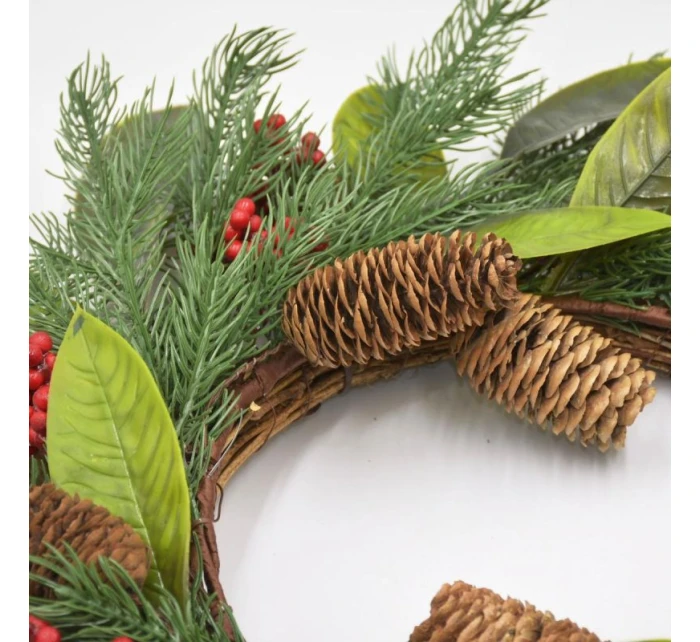 SLAVNOSTNÍ DEKORATIVNÍ GIRLANDA PU ZDOBENÁ 43CM