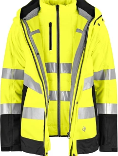 ProJob 6445 Jacket 3-1 3-v-1 bezpečnostní bunda 64.6445 hi vis yellow/black