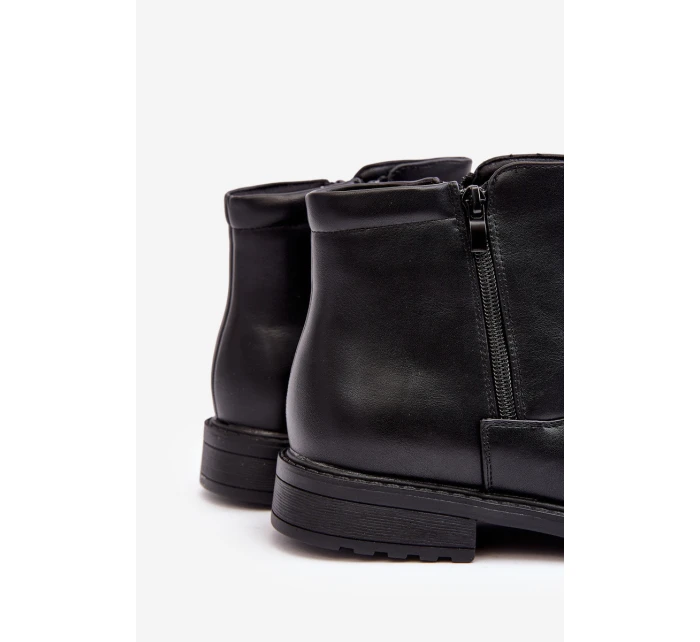 Mužské nízké boty na zip černé Brosta Mužské nízké boty na zip černé Brosta