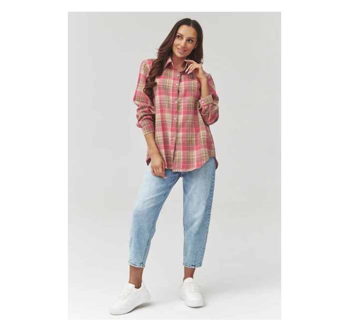 Košile s dlouhým rukávem  model 223231 Makadamia