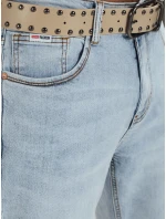 Pánské modré džínové šortky s páskem FashionStreet SX2559