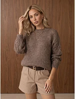 Dámský oversize svetr s copánkovým vzorem Fango FashionStreet MY2594