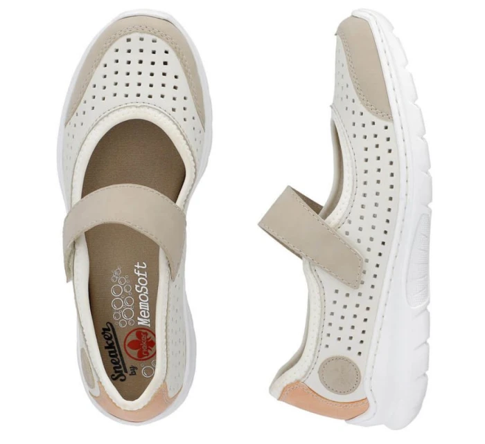 Pohodlná polobotka W béžová model 22033608 - Rieker