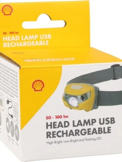 LED SHELL HEAD TORCH USB PLUS KABEL