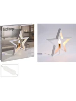 DEKORATIVNÍ HVĚZDA S LED OSVĚTLENÍM 35CM BÍLÁ