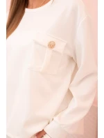 Komplet dámský máslový mikina a kalhoty s gumou ecru Komplet dámský máslový mikina a kalhoty s gumou ecru