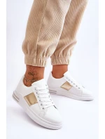 Klasické sportovní boty bílé a zlaté Follow Me Klasické sportovní boty bílé a zlaté Follow Me